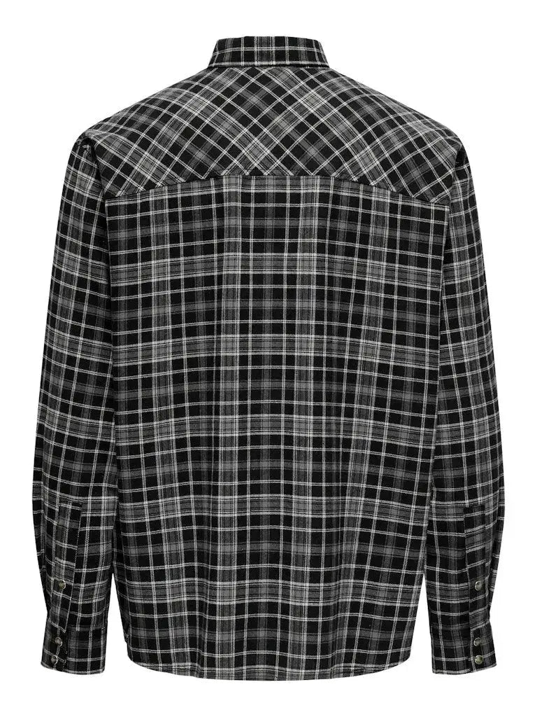 Archer Flanellskjorte - Black Checks Only & Sons