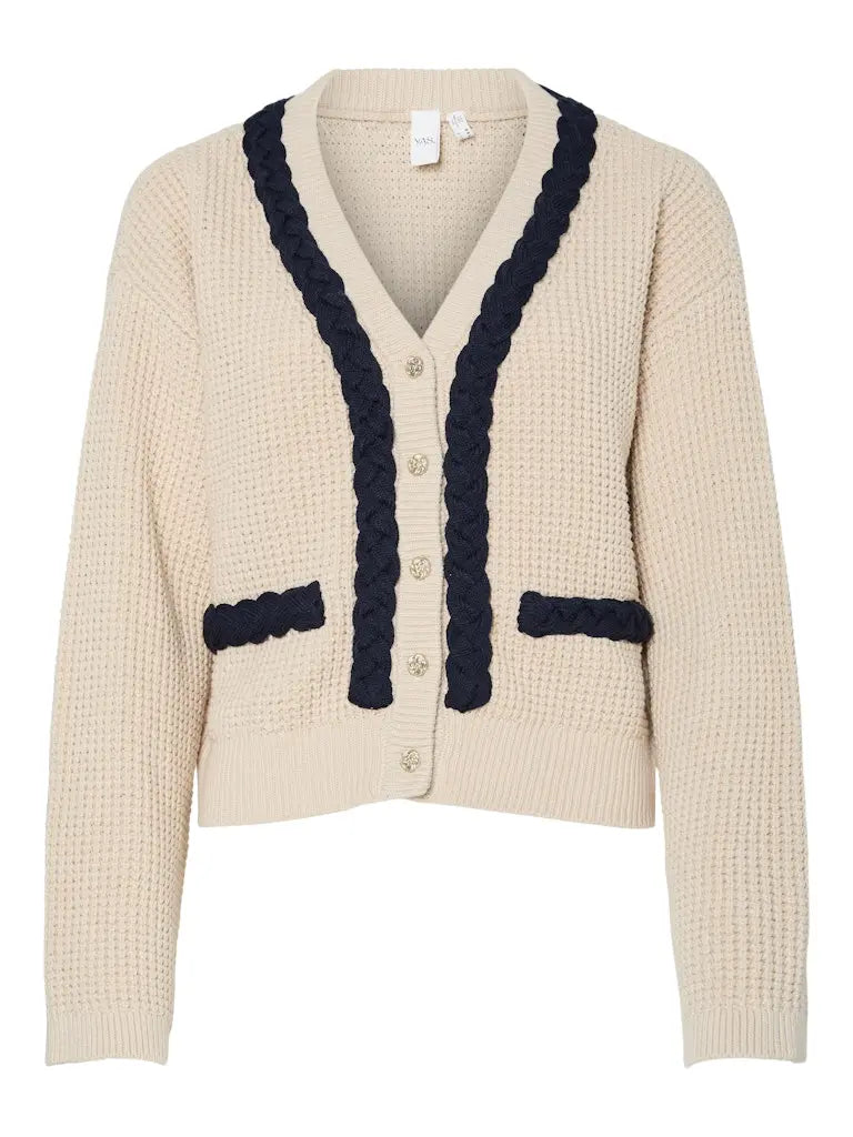 Arina Cardigan - Birch Detail/Navy Blazer Y.A.S