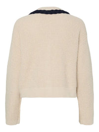 Arina Cardigan - Birch Detail/Navy Blazer Y.A.S