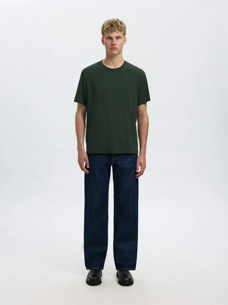 Aspen Regular T-Skjorte - Deep Forest Selected Homme