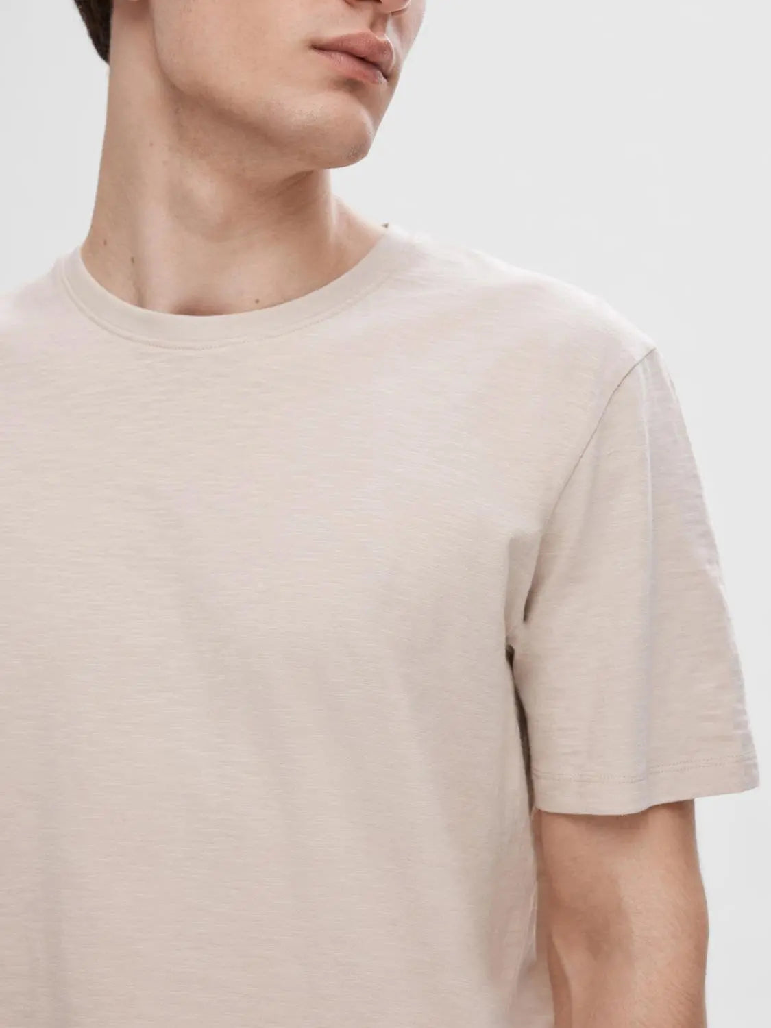 Aspen Regular T-Skjorte - Oatmeal Selected Homme