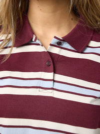 Aura Polo LS - Windsor Wine Stripes Noisy May