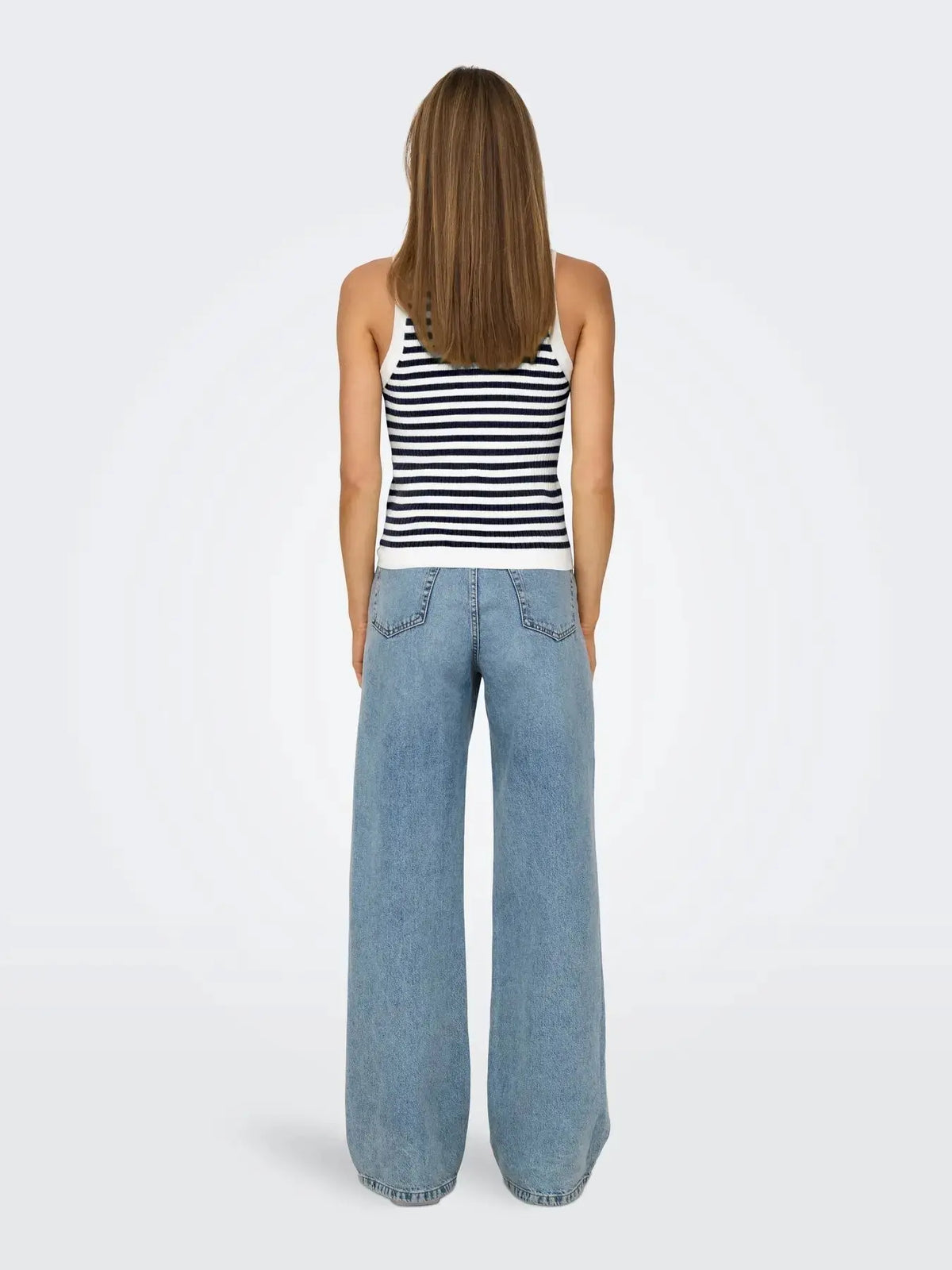 Aya Tank Top Knit - Cloud Dancer Stripe JDY