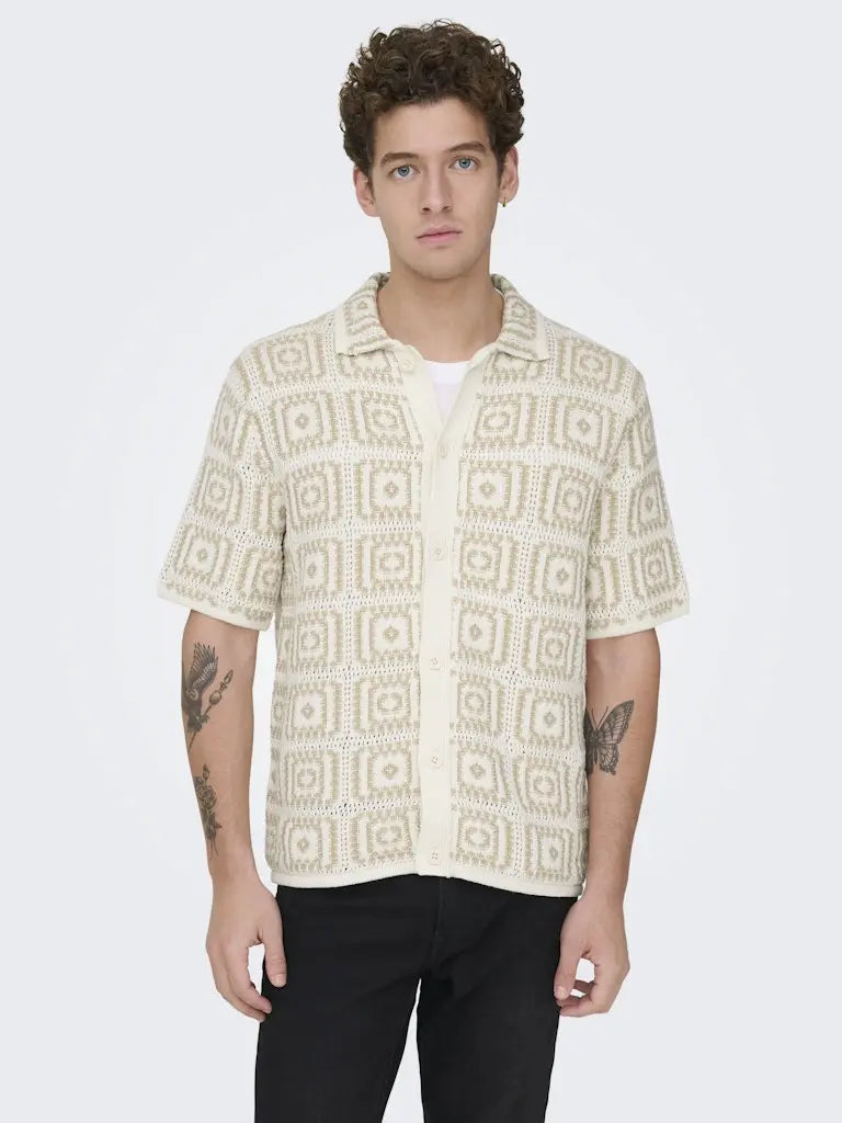 Bart Skjorte SS - Egret Checks Only & Sons