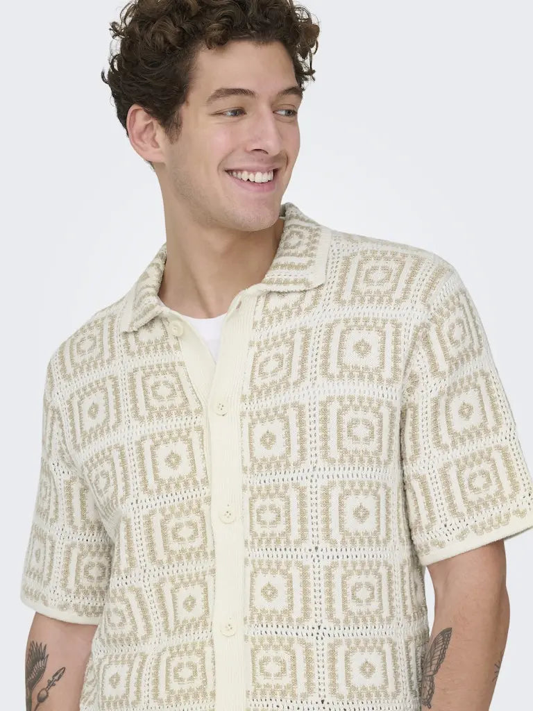 Bart Skjorte SS - Egret Checks Only & Sons