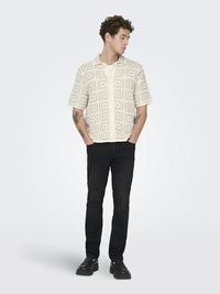 Bart Skjorte SS - Egret Checks Only & Sons