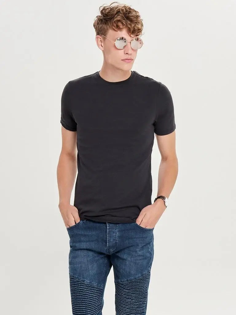 Basic Stretch T-Skjorte Rund hals - Black Only & Sons