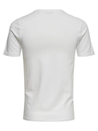 Basic Stretch T-Skjorte V hals - White Only & Sons