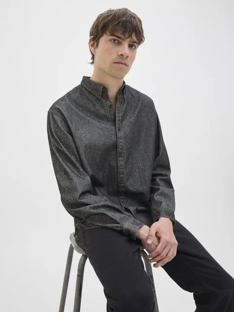 Bavan Denim Skjorte - Black Denim JJ Rebel