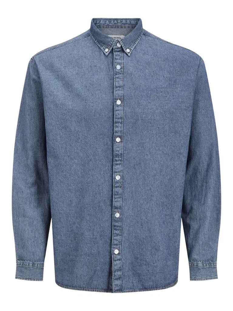 Bavan Denim Skjorte - Medium Blue Denim JJ Rebel