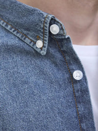 Bavan Denim Skjorte - Medium Blue Denim JJ Rebel