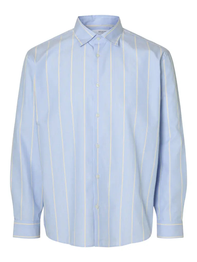 Ben Stripete Skjorte - Light Blue Stripes Selected Homme