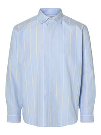 Ben Stripete Skjorte - Light Blue Stripes Selected Homme