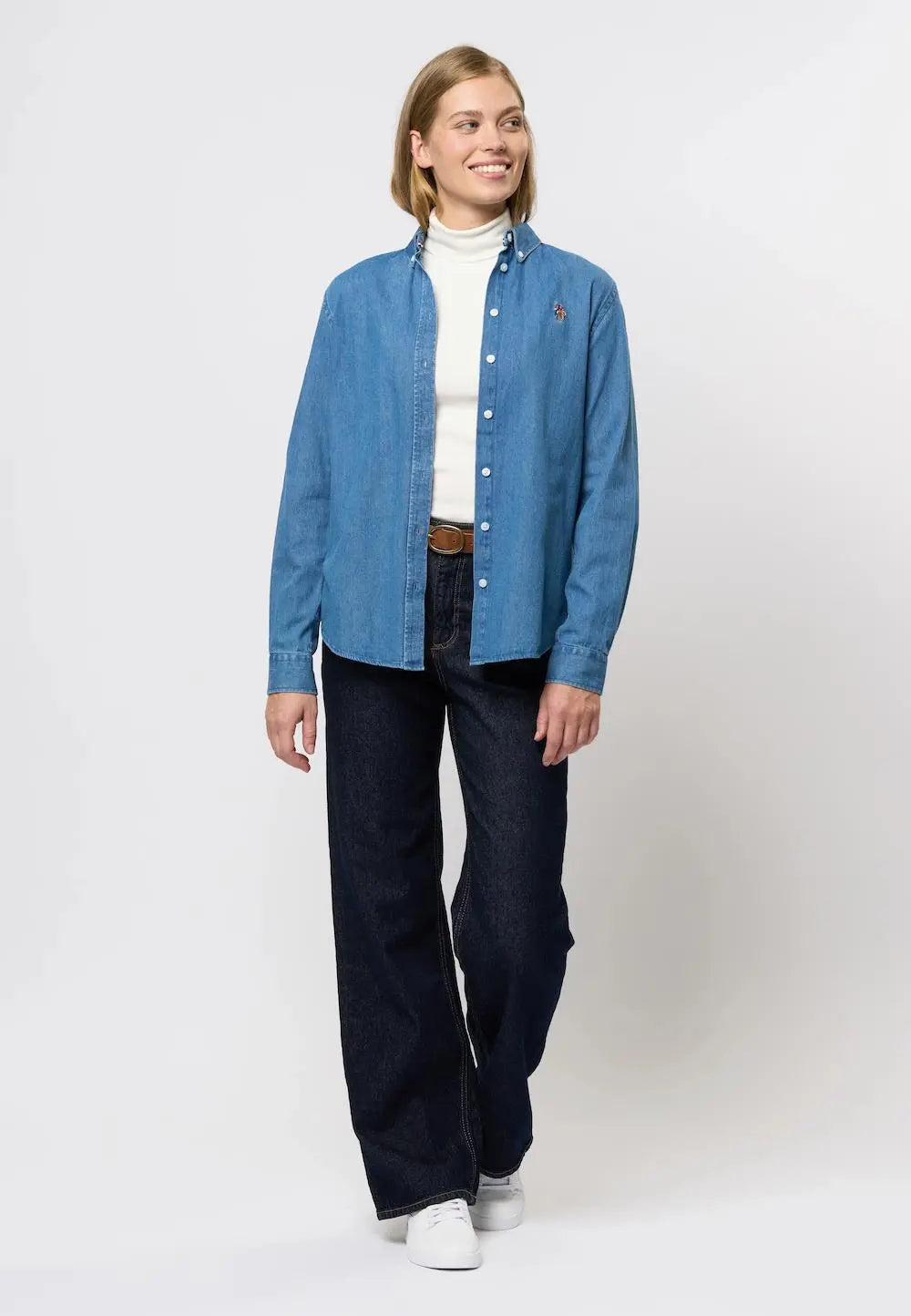 Bene Denim Skjorte - Denim Blue U.S. Polo Assn. W