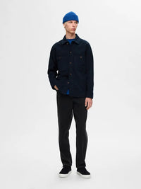 Bent Moleskin Overshirt - Sky Captain Selected Homme