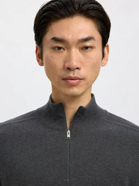 Berg Genser Half Zip - Antracit Melange Selected Homme