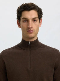 Berg Genser Half Zip - Delicioso Detail Selected Homme