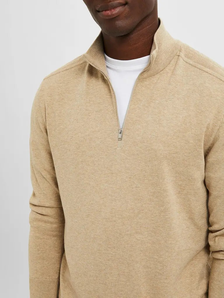 Berg Genser Half Zip - Kelp Selected Homme