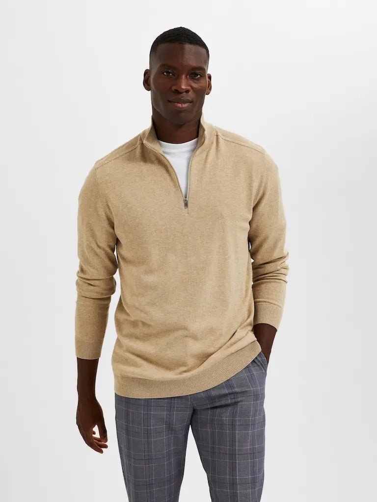 Berg Genser Half Zip - Kelp Selected Homme