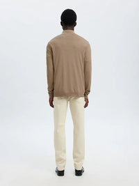 Berg Genser Half Zip - Savannah Tan Melange Selected Homme
