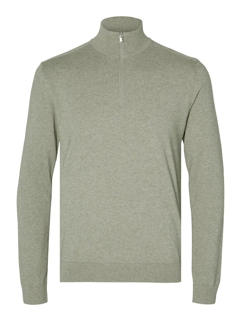 Berg Genser Half Zip - Vetiver Selected Homme