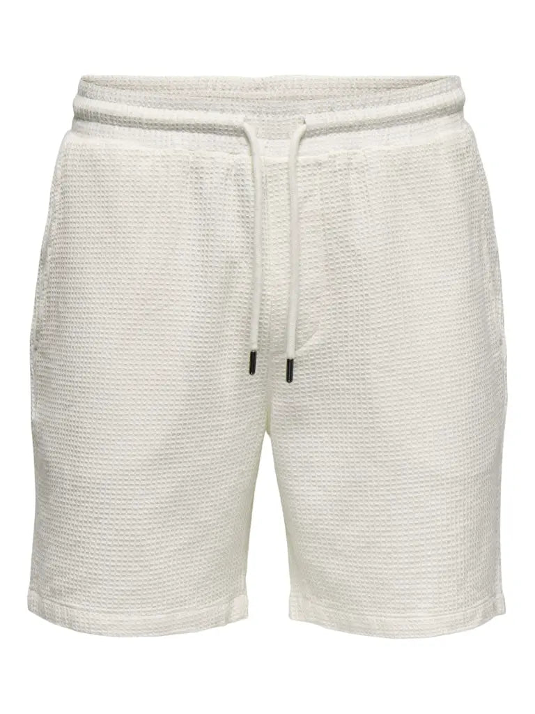 Bertil Waffle Shorts - Cloud Dancer Only & Sons