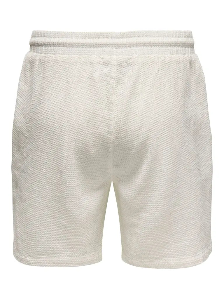 Bertil Waffle Shorts - Cloud Dancer Only & Sons