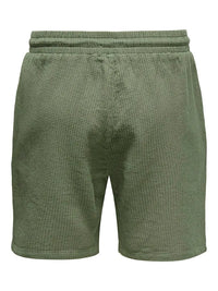 Bertil Waffle Shorts - Deep Lichen Green Only & Sons