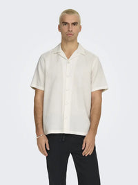 Bertil Waffle Skjorte - Cloud Dancer Only & Sons