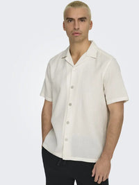 Bertil Waffle Skjorte - Cloud Dancer Only & Sons