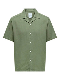 Bertil Waffle Skjorte - Deep Lichen Green Only & Sons