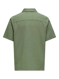 Bertil Waffle Skjorte - Deep Lichen Green Only & Sons