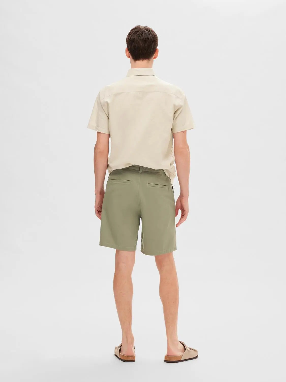 Bill Regular Flex Shorts - Vetiver Selected Homme