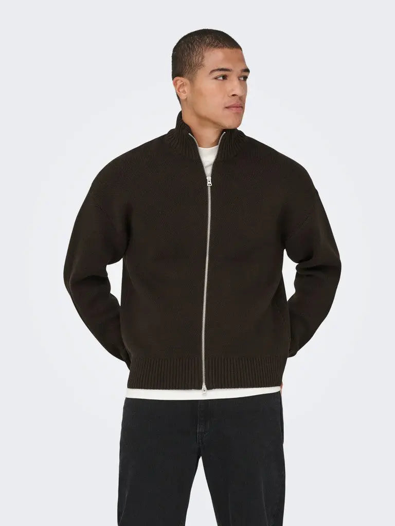 Blake Cardigan - Coffee Bean Only & Sons