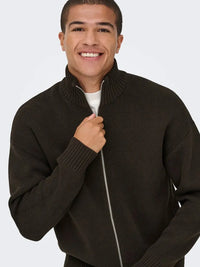 Blake Cardigan - Coffee Bean Only & Sons