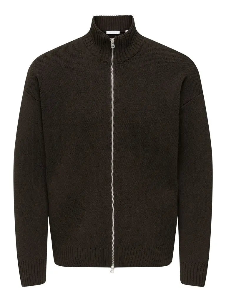 Blake Cardigan - Coffee Bean Only & Sons