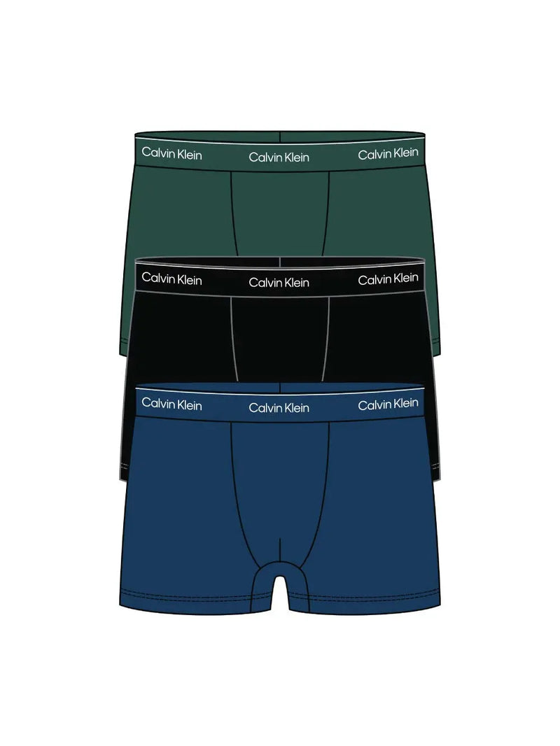 Boxer Relaxed fit Trunk 3-pack - Green/Black/Blue Calvin Klein