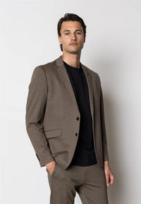 Brendon Jersey Blazer - Dark Khaki Clean Cut Copenhagen
