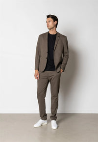 Brendon Jersey Blazer - Dark Khaki Clean Cut Copenhagen