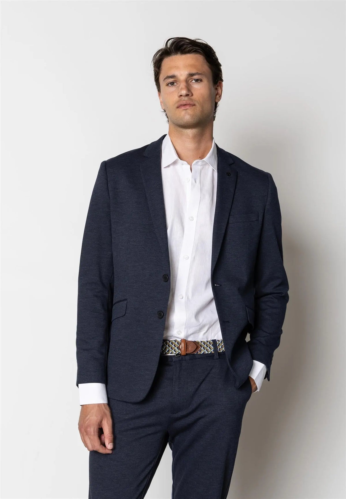 Brendon Jersey Blazer - Navy Clean Cut Copenhagen