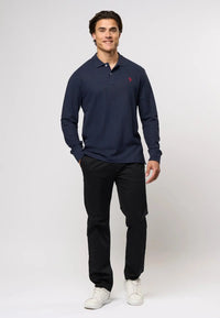 Brett Longsleeve Polo - Dark Sapphire U.S. Polo Assn.