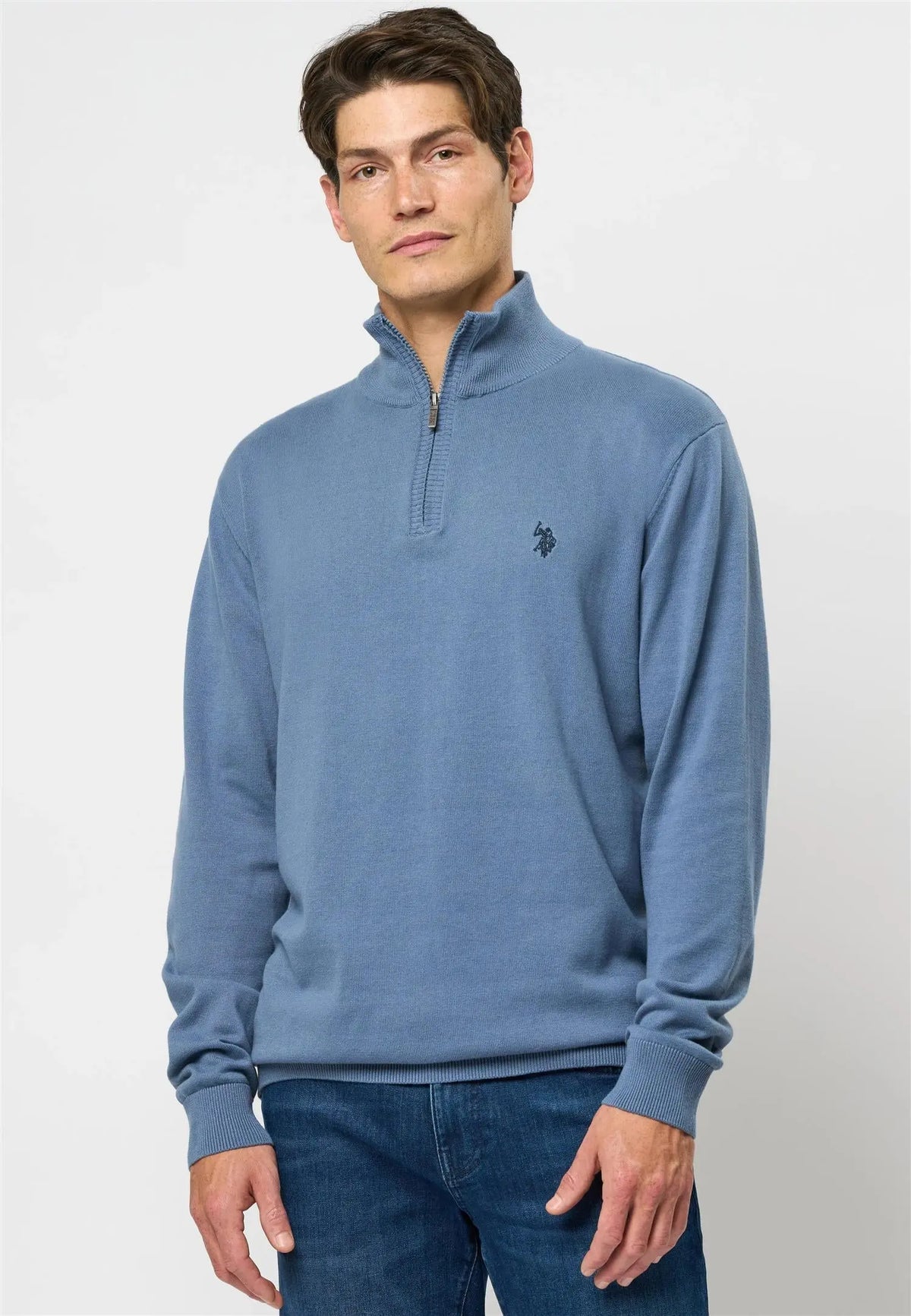Brison Half-Zip Genser - China Blue U.S. Polo Assn.
