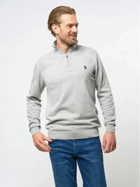 Brison Half-Zip Genser - Light Grey Mel. U.S. Polo Assn.