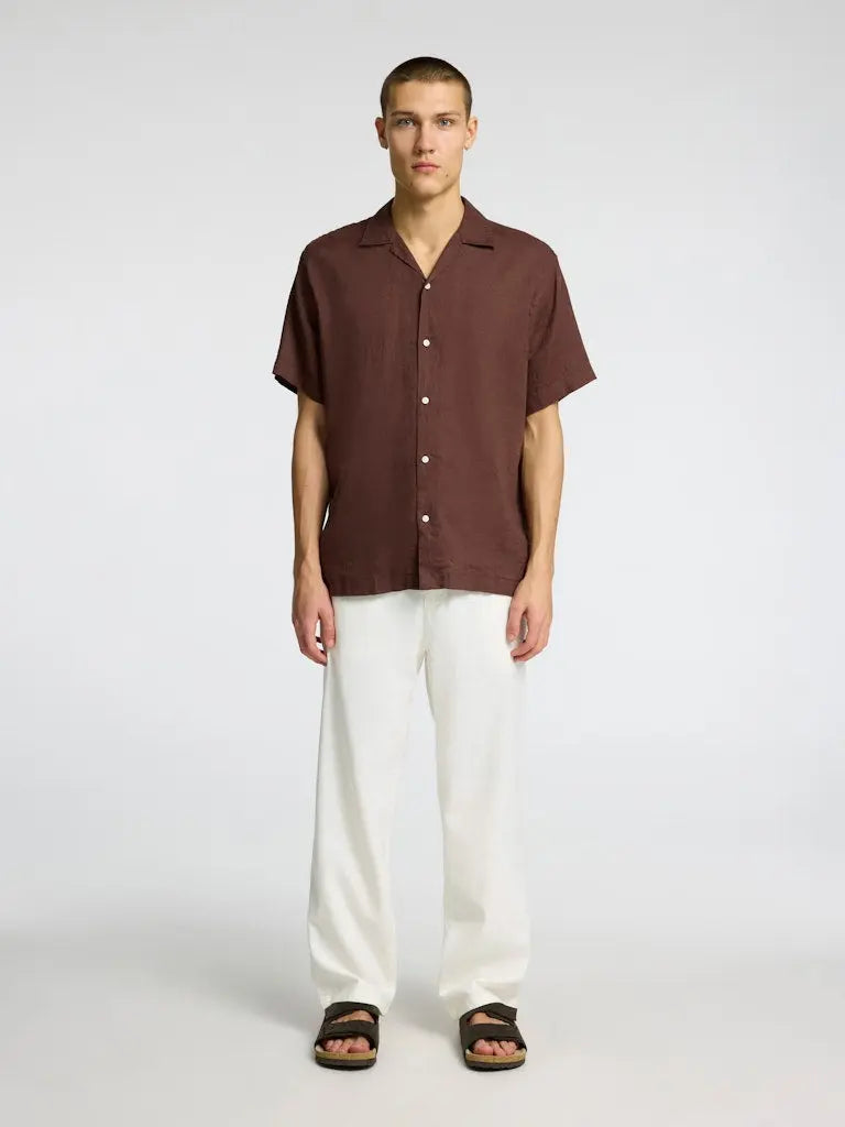 Brody Linbukse Loose - Cloud Dancer Selected Homme