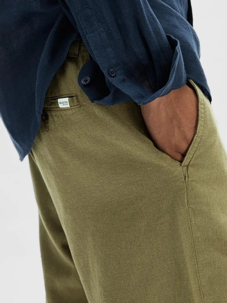 Brody Linshorts - Burnt Olive Selected Homme