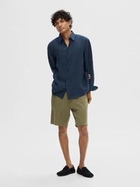 Brody Linshorts - Burnt Olive Selected Homme