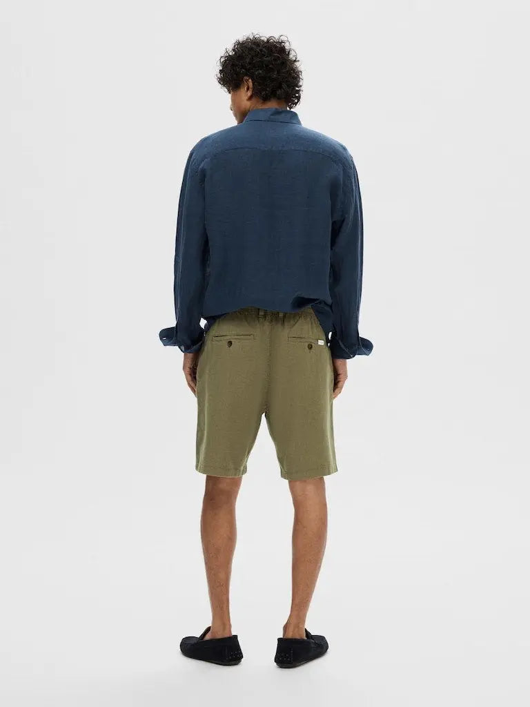 Brody Linshorts - Burnt Olive Selected Homme