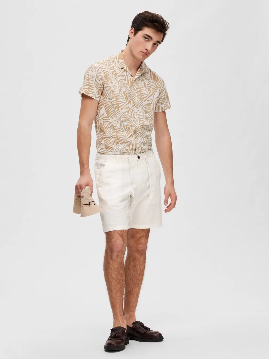 Brody Linshorts - Cloud Dancer Selected Homme