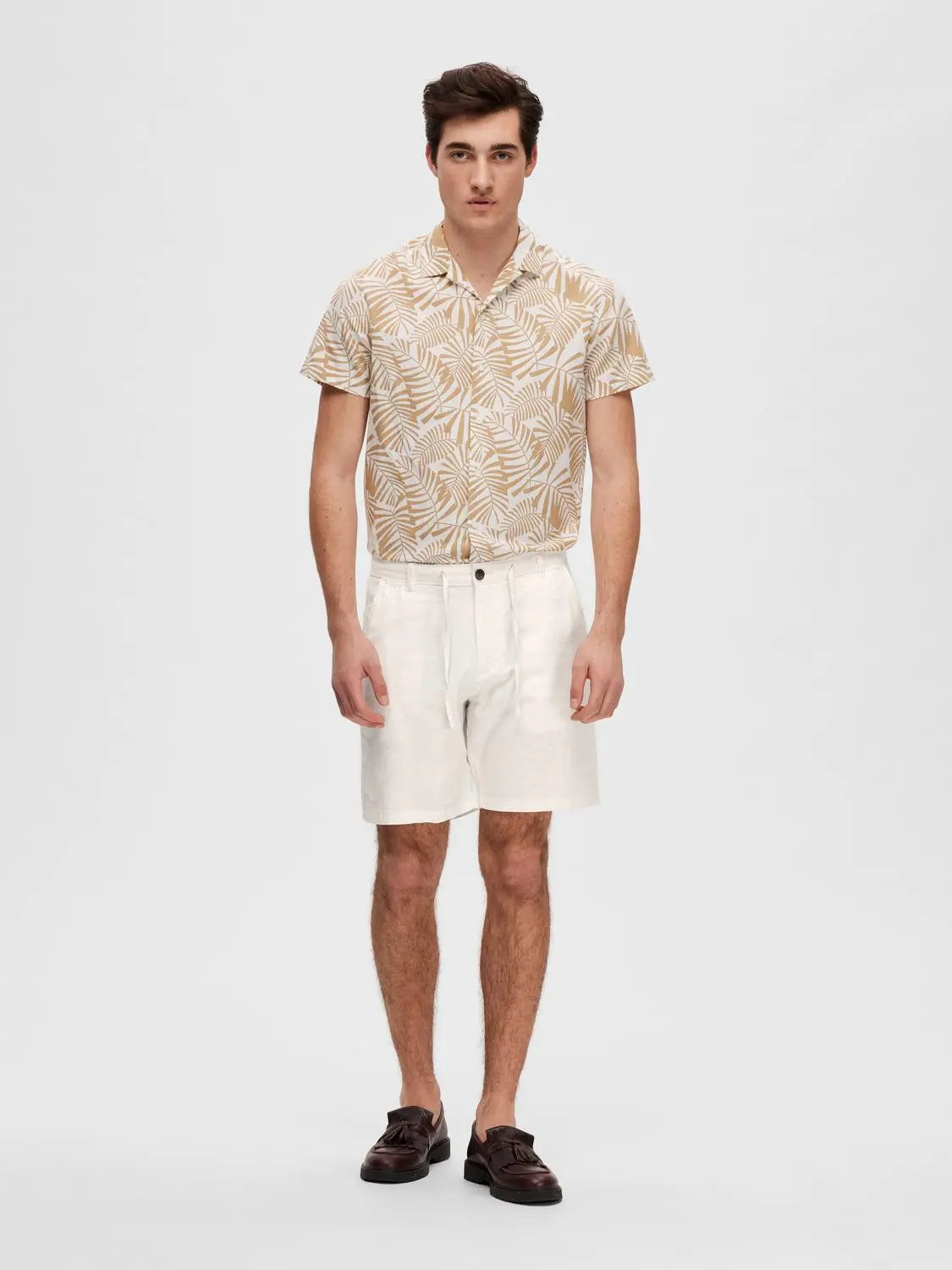 Brody Linshorts - Cloud Dancer Selected Homme