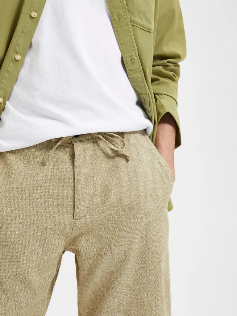 Brody Linshorts - Olive Branch Selected Homme